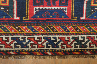 A Lori rug, 19th century.  The colors are rich and deeply saturated in soft wool. Some of these were made by Armenians in SW Persia. Pretty much full pile and in  ...