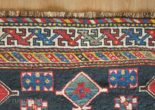 A Lori rug, 19th century.  The colors are rich and deeply saturated in soft wool. Some of these were made by Armenians in SW Persia. Pretty much full pile and in  ...