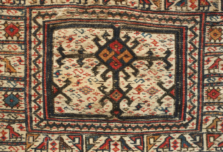 A Lori-Bakhtiyari small saddle bag, 19th century.  This bag is in an unusual side and diplays bird figures in an arrangement slightly resembling kufic borders seen on Seljuk and other old  ...