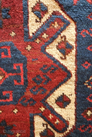 Savak Kurdish Rug, Late 19th Century.  Great size for these usually longer rugs.  Wonderful soft wool and good even weave typical of Savak (Shavak) rugs. In excellent condition.  101  ...