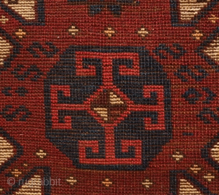 Savak Kurdish Rug, Late 19th Century.  Great size for these usually longer rugs.  Wonderful soft wool and good even weave typical of Savak (Shavak) rugs. In excellent condition.  101  ...