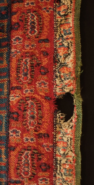 Sivas area shawl, 19th Century.  This wonderfully fine shawl was probably woven by Armenians in a workshop in or around Sivas in central Turkey.  The articulation of the botehs and  ...