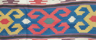Borchalu kilim, 19th century. Wonderful solid colors in lively shades including greens and a deep purple.  Very good condition. 180 x 240 cm         