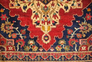 Taspinar Rug, Early 20th Century. Fantastic Heriz-like composition with highly detailed motifs.  Excellent saturated colors and soft wool like lamb's wool. A few parts of the selvedges have been redone and  ...