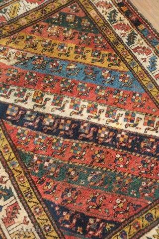 Genje rug, 3rd quarter of the 19th century.  Thick pile.  At least six colors. A couple of small holes and small spots here and there.  The rug is complete.  ...