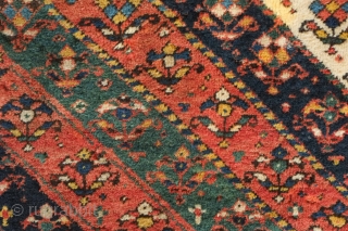 Genje rug, 3rd quarter of the 19th century.  Thick pile.  At least six colors. A couple of small holes and small spots here and there.  The rug is complete.  ...