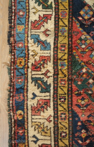 Genje rug, 3rd quarter of the 19th century.  Thick pile.  At least six colors. A couple of small holes and small spots here and there.  The rug is complete.  ...