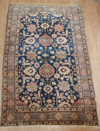 Kuba rug, 19th century. Fine, velvet-like feel.  Mellow tones.  Wonderfully drawn Afshan design scheme.  128 x 193 cm            