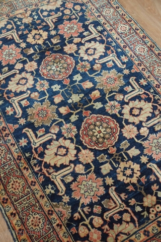 Kuba rug, 19th century. Fine, velvet-like feel.  Mellow tones.  Wonderfully drawn Afshan design scheme.  128 x 193 cm            