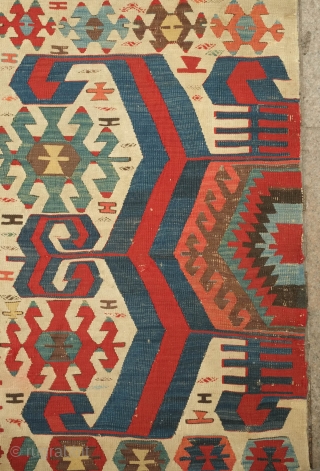 Aksaray Kilim, First quarter of the 19th century or so.  Fantastic graphics and colors.  Excellent condition.  82 x 384 cm          