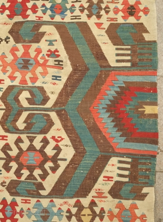 Aksaray Kilim, First quarter of the 19th century or so.  Fantastic graphics and colors.  Excellent condition.  82 x 384 cm          