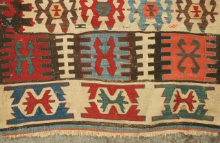 Aksaray Kilim, First quarter of the 19th century or so.  Fantastic graphics and colors.  Excellent condition.  82 x 384 cm          