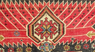 Shirvan rug, 19th century.  Excellent condition and colors.  Crisp drawing and fine weave.  An excellent example of the type.  130 x 174 cm      