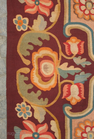 Bessarabian kilim, 1870-80s or so.  Excellent color combination in earthy tones.  It has a couple of very small holes.  An exquisite example of the type.  197 x 296  ...