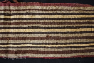 Incan Period Belt Bag.  This soft camelid wool belt bag is from the southern coastal region of Peru from the Chuquisaca culture. Wonderful colors and although damaged, a wonderful and very  ...