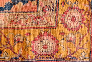 Heriz Silk Rug, 1850s.  Wonderful harshang design in sumptuous silk.  The designs are elegantly articulated in a soft array of natural hues.  This rug has it all. Great colors,  ...