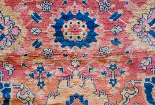 Heriz Silk Rug, 1850s.  Wonderful harshang design in sumptuous silk.  The designs are elegantly articulated in a soft array of natural hues.  This rug has it all. Great colors,  ...