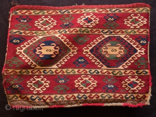 Caucasian Mafrash. Possibly Karabagh. Third to Fourth quarter of the 19th Century. Wonderful deeply saturated natural colors. Archaic hooked medallions.  It is in great condition. A wonderful piece for a collection.  ...