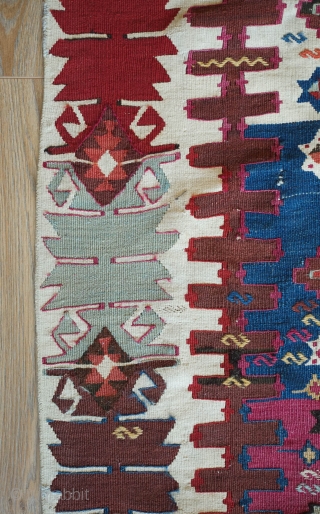 Malatya area kilim, 3rd to 4th quarter of the 19th century.  Fantastic colors and in very good shape but for some repair in the browns of the 4th and 11th images.  ...