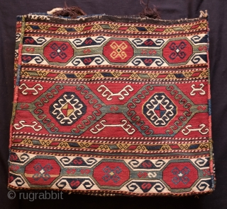 Caucasian Mafrash. Karabagh. Third to Fourth quarter of the 19th Century. All saturated natural colors. It is in great condition. A wonderful piece for a collection. Long side: 47 x 103 cm,  ...