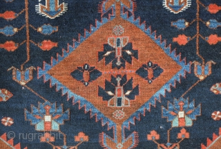 Karadja Rug, 1940 or so.  Nice composition.  In relatively good shape with a little wear in the top left hand corner and wear on the selvedges. A gorgeous rug and  ...