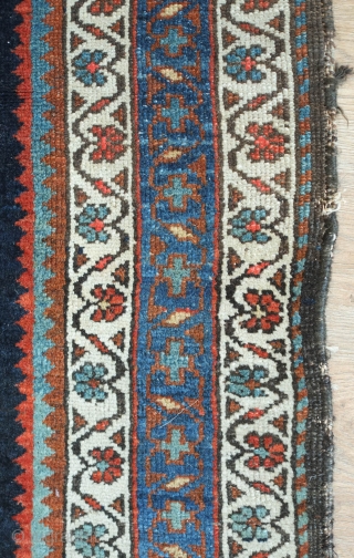 Karadja Rug, 1940 or so.  Nice composition.  In relatively good shape with a little wear in the top left hand corner and wear on the selvedges. A gorgeous rug and  ...