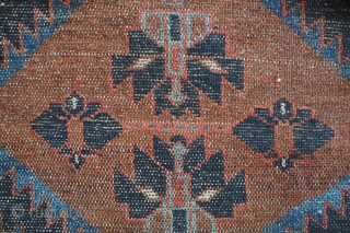 Karadja Rug, 1940 or so.  Nice composition.  In relatively good shape with a little wear in the top left hand corner and wear on the selvedges. A gorgeous rug and  ...