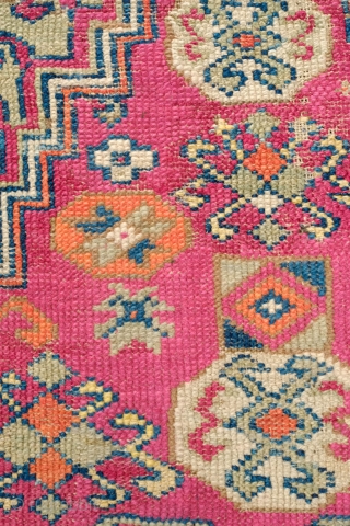 Sivas Prayer Rug, 3rd to 4th Quarter of the 19th Century.  Wonderful colors.  A few tiny repairs here and there.  A stunning rug.  145 x 177 cm.   ...