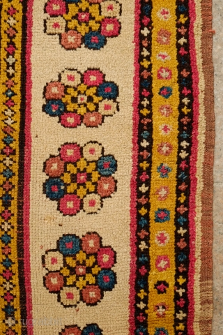 Monastir Prayer Rug, 4th Quarter of the 19th Century.  Good pile and soft colors.  Nicely framed in a white border. Playful color variation on the tip of the mihrab.   ...