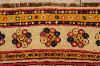 Monastir Prayer Rug, 4th Quarter of the 19th Century.  Good pile and soft colors.  Nicely framed in a white border. Playful color variation on the tip of the mihrab.   ...
