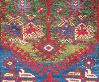 Dosemealti rug, 19th century.  This rug has an incredible rich green field and main border in lustrous wool.  Excellent pile with a slightly lower section in the top of the  ...