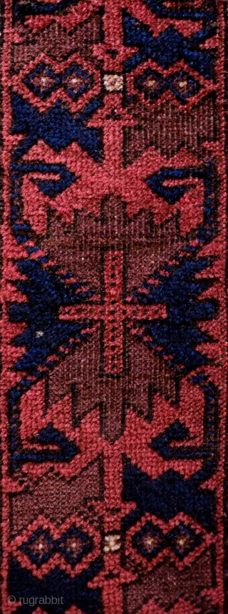 Baluch Rug, End of 19th Century.  Excellently articulated eagle medallions.  Beautiful deep and rich colors.  In very condition.  Some corrosion in the brown-blacks. The wool is silky soft.  ...