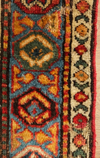 Kazak Borchalu rug, Mid-19th century, possibly earlier.  Smaller format.  Thick pile.  Noticeable wear but a fantastic example.  93 x 192 cm        