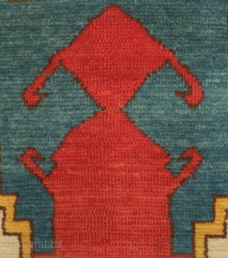 Lori Pambak Kazak rug, early to mid-20th century.  Good colors and overall good condition.  Evocative animal pelt-like central elongated centerpiece of this later type.  111 x 216 cm  