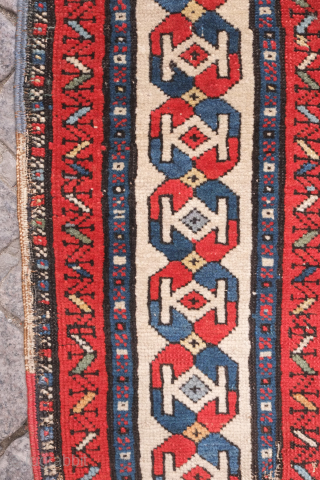 Talish group prayer rug, 19th century.  All over leaf calyx lattice in a fine weave.  The bottom border is attached and there is an old repair in the bottom of  ...