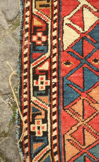 Marasali prayer, 19th century. A wonderful collection of motifs in the mihrab area. Soft wool. A repair in the bottom left corner. 85 x 156 cm. Contact danauger@tribalgardenrugs.com     