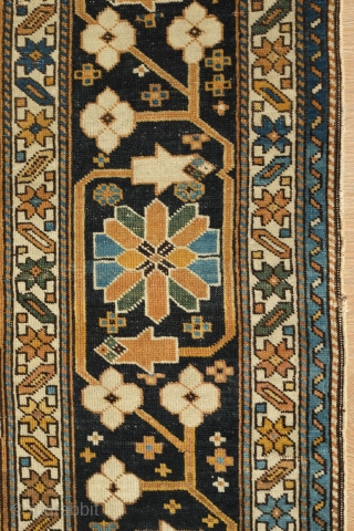 Chichi rug, 1890-1900 or so.  Wonderful muted tones from the faded fuchsin in parts.  The border is elegantly articulated.  It has a thin line of repair and a small  ...