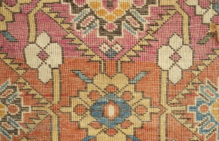 Chichi rug, 1890-1900 or so.  Wonderful muted tones from the faded fuchsin in parts.  The border is elegantly articulated.  It has a thin line of repair and a small  ...