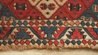 Kurdish weftless soumak bag face, 19th century.  Fine workmanship and good condition. Colors include a good apricot hue. Anatolian weaving. 52 x 58 cm  Contact danauger@tribalgardenrugs.com     