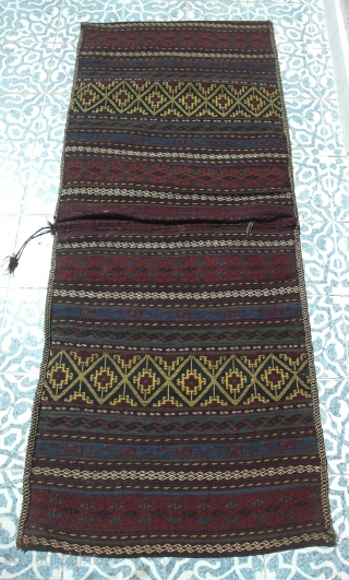 Kohistan khorjin, Aghanistan.  Wonderful, strong colors and in great condition. 62 x 146 cm                  