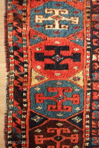 Arapgir Kurdish rug, 19th century.  Full pile, good colors and wonderful border.  Several areas of repair but perfectly usable as is.  Selvedges in good condition as are the ends.  ...