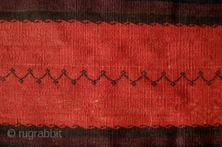 Chakansur Baluch Grain Bag, Late 19th Century.  Beautiful apricot hue on the front and rich red and purple on the back in a very fine weave.  It has a bit  ...