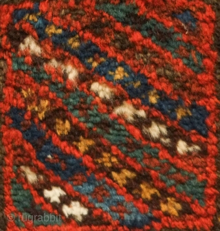 Afshar potholder from the 19th century.  Excellent soft wool in great colors.  These were usually made in a pair and were more decorative than for use.  14 x 15  ...