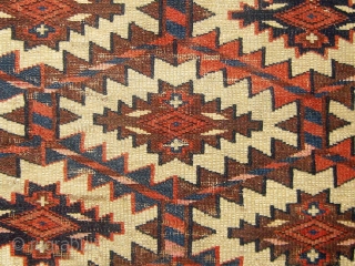 Antique Turkmen Yomut asmalyk, circa 1890.  All dyes appear natural. Not yet washed.  Please ask for additional photos if needed.           