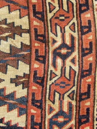 Antique Turkmen Yomut asmalyk, circa 1890.  All dyes appear natural. Not yet washed.  Please ask for additional photos if needed.           