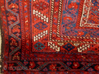 Last quarter of the 19th century Kurdish rug, all natural dyes, wool warps and wefts, flat-woven ends still present, in overall good condition with rewrapped selvages, some oxidation of the browns, very  ...