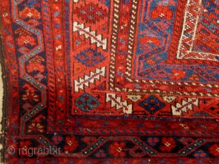 Last quarter of the 19th century Kurdish rug, all natural dyes, wool warps and wefts, flat-woven ends still present, in overall good condition with rewrapped selvages, some oxidation of the browns, very  ...