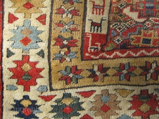 Beautiful large fragmented mid 19th Century Kurdish long rug.  Approximately 52" by 128".  Please ask for additional photos.             