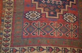 Antique 19th Century East Anatolian yastik, all dyes appear natural, original sides, ends slightly reduced, mostly full pile, great array of colors.  Please ask for additional photos.     