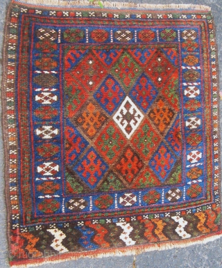 Antique Jaff Kurdish bag face.  Nothing to apologize for.  Original ends and sides.  All dyes appear natural, including a couple of shades of apricot.  Please ask for additional  ...